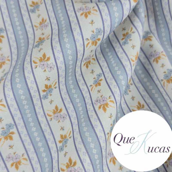 VIYELA SLIM FLORES AZUL