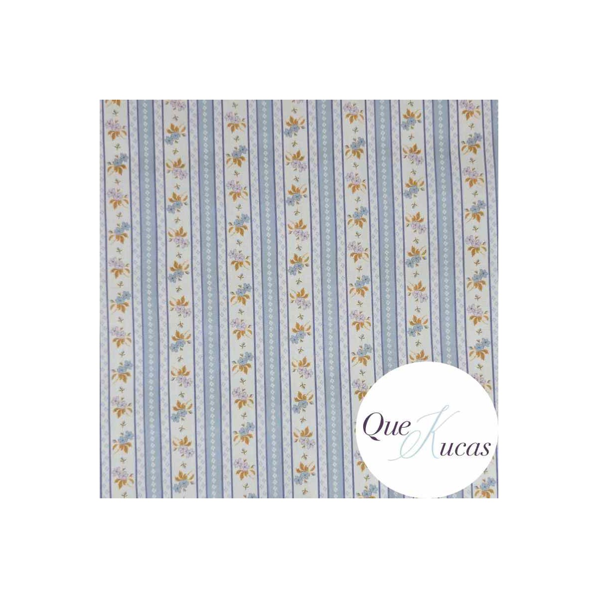 VIYELA SLIM FLORES AZUL
