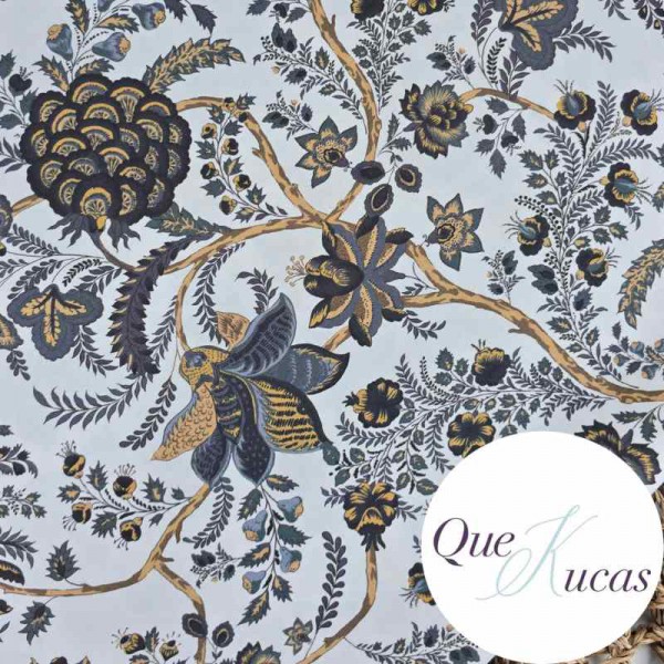 POPELÍN FLOR KRISHA OCRE