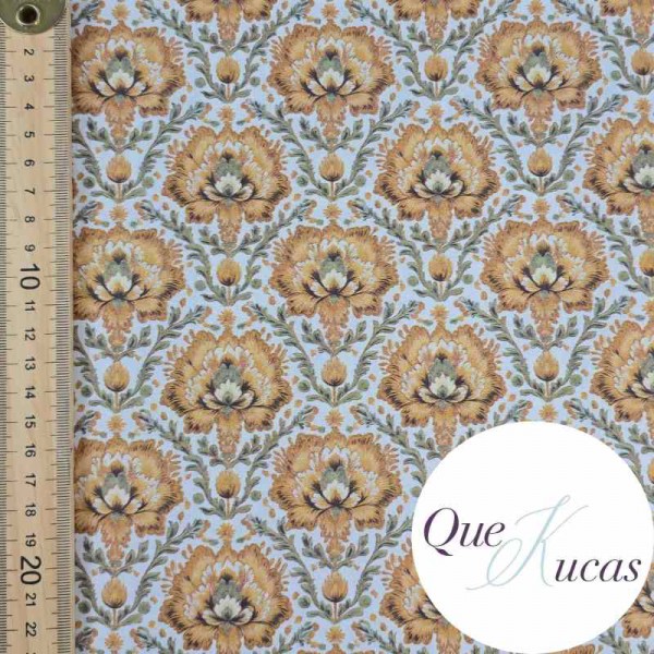 POPELÍN FLORES DENKER OCRE 2