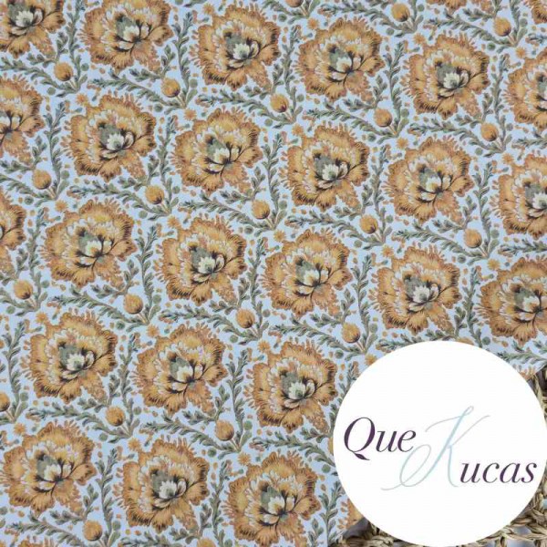 POPELÍN FLORES DENKER OCRE