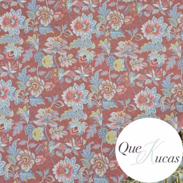 POPELÍN FLOR KHYAL BRICK
