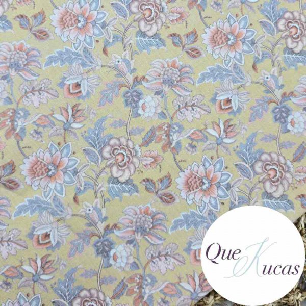 POPELÍN FLOR KHYAL TRIGO