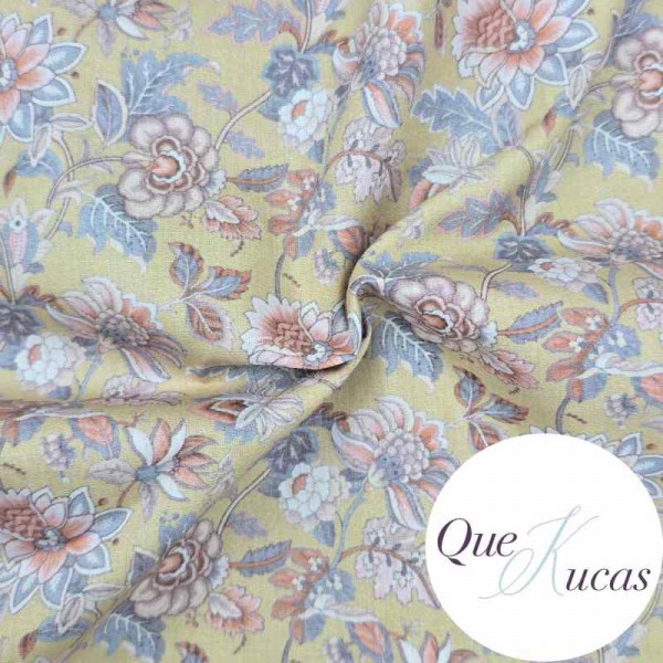 POPELÍN FLOR KHYAL TRIGO 2