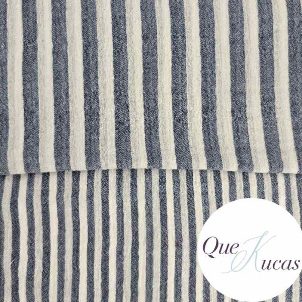 DOBLE GASA RAYAS REVERSIBLE NAVY 2