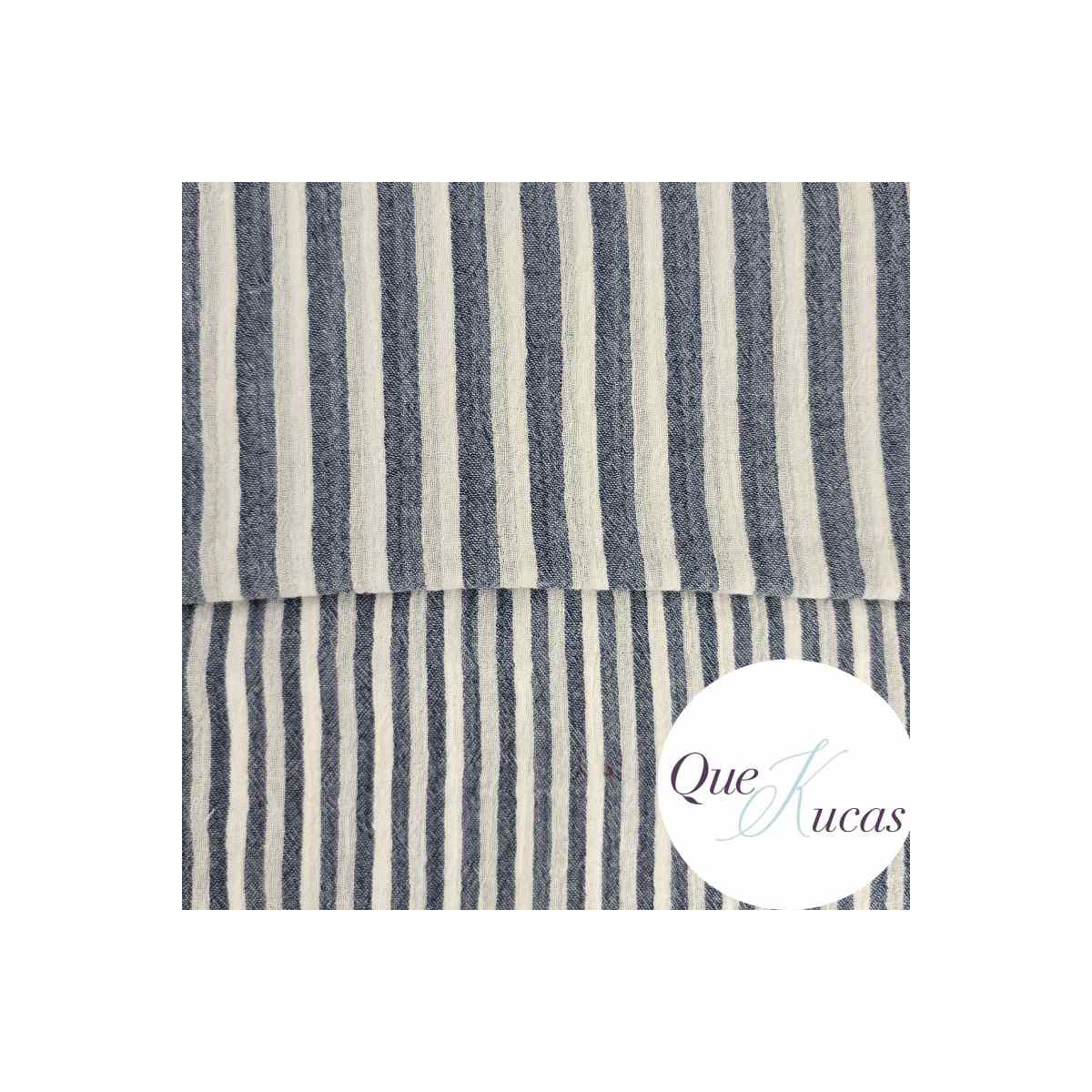 DOBLE GASA RAYAS REVERSIBLE NAVY