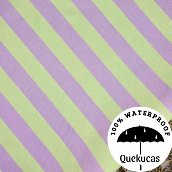 IMPERMEABLE CANVAS RAYAS MALIBÚ ROSA/AMARILLO PASTEL