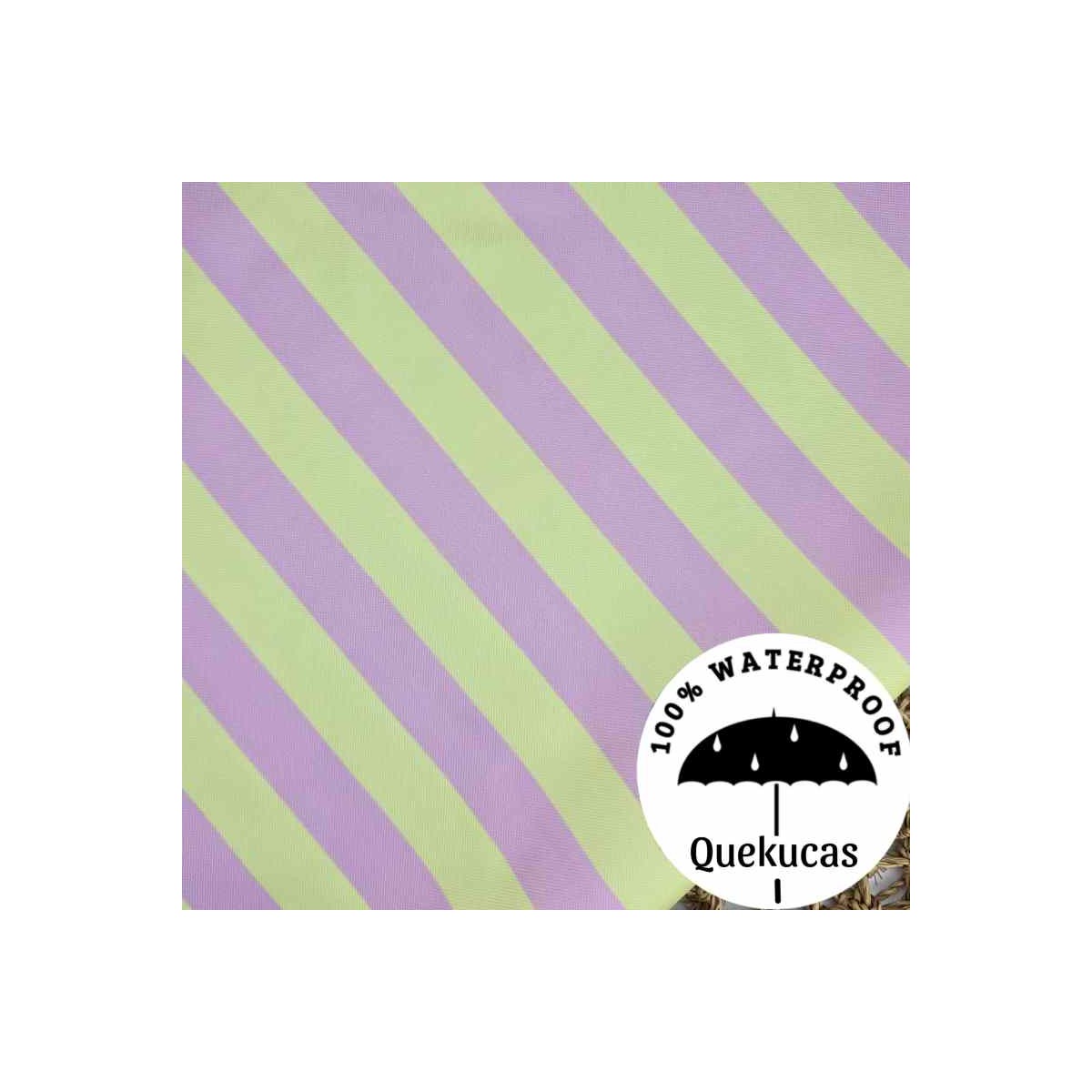 IMPERMEABLE CANVAS RAYAS MALIBÚ ROSA/AMARILLO...