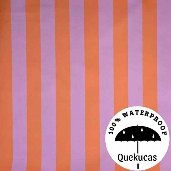 IMPERMEABLE CANVAS RAYAS MALIBÚ ROSA/NARANJA 2