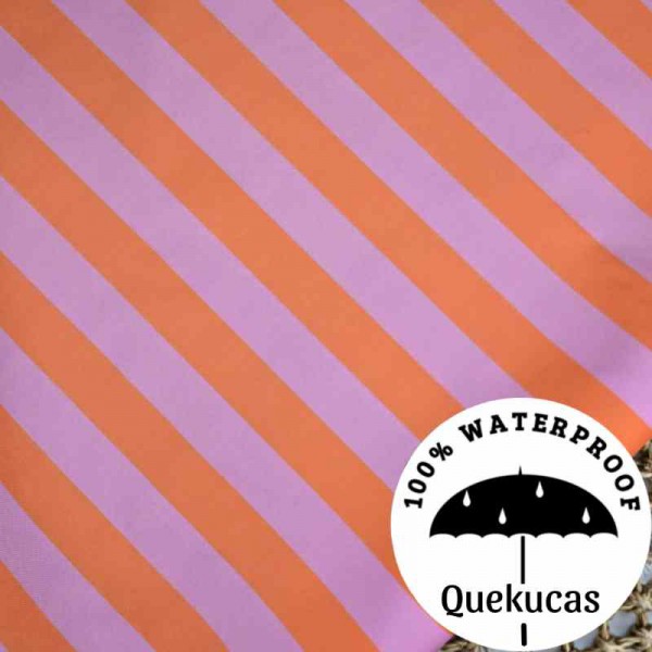 IMPERMEABLE CANVAS RAYAS MALIBÚ ROSA/NARANJA 2
