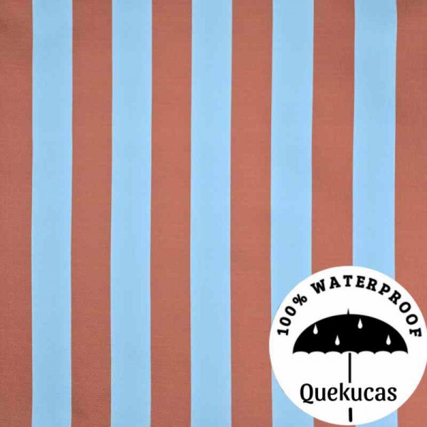 IMPERMABLE CANVAS RAYAS MALIBÚ AZUL/MOKA 2