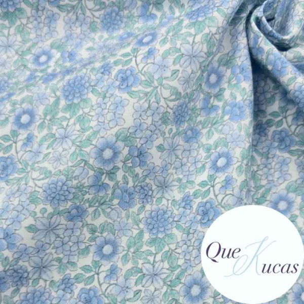 POPELÍN FLOR SENIA AZUL 2