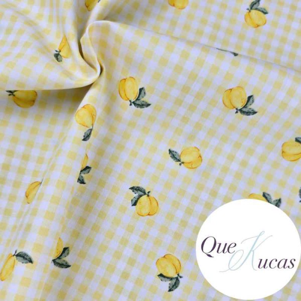 POPELÍN MELOCOTONES AMARILLO 2