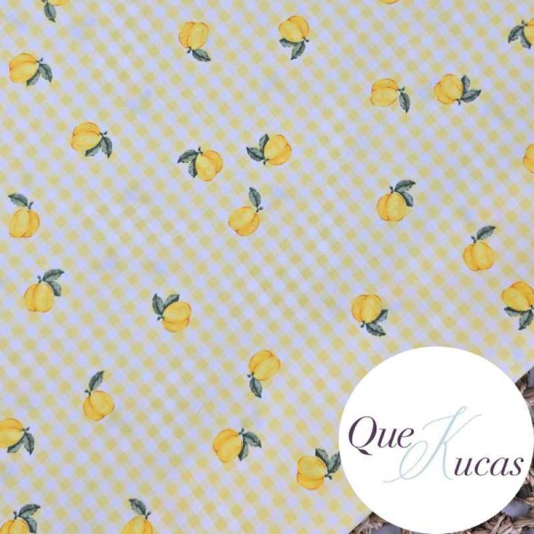 POPELÍN MELOCOTONES AMARILLO