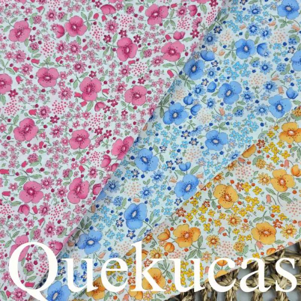 POPELÍN FLORES ELODIE APRICOT