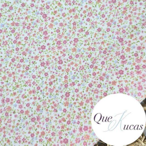 POPELÍN FLORES COLETTE ROSA