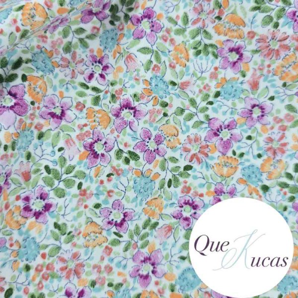 POPELÍN FLORES MANILA PURPLE 2