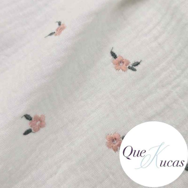 DOBLE GASA BORDADA FLORES PETIT 2