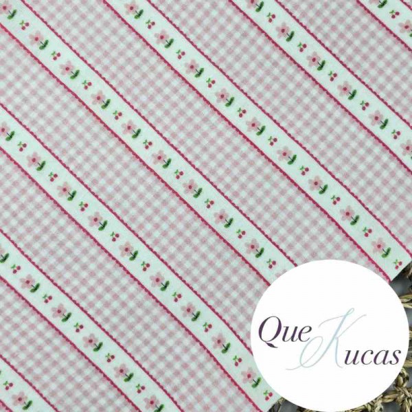 DOBLE GASA VICHY COTTAGE ROSA