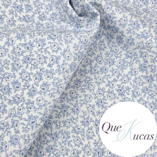 POPELÍN FLORES ROSSER AZUL 2