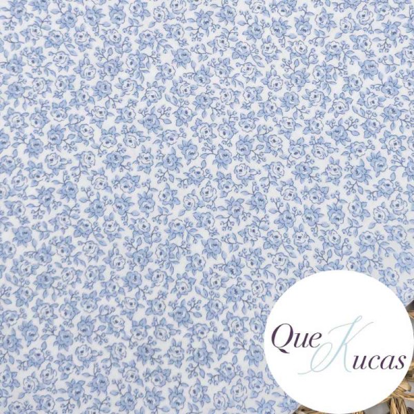 POPELÍN FLORES ROSSER AZUL