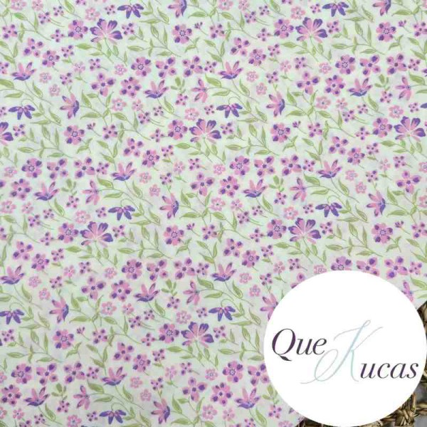 POPELÍN FLORES OFFELIA LAVANDA