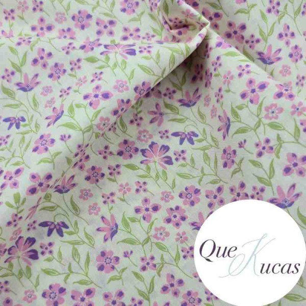 POPELÍN FLORES OFFELIA LAVANDA 2