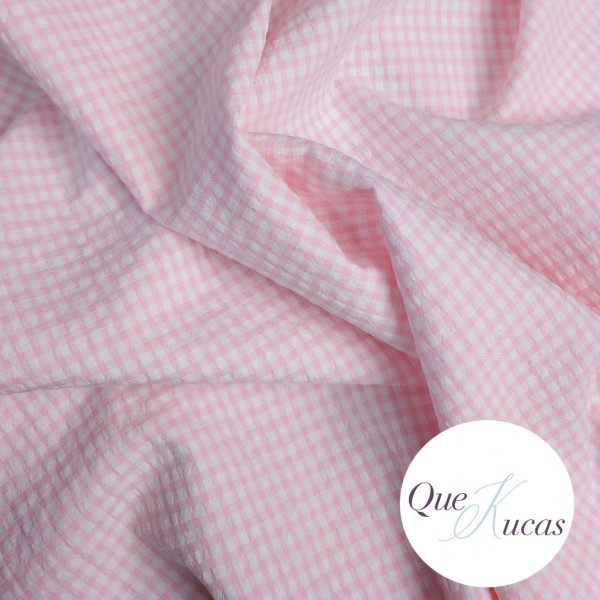 VICHY SEERSUCKER ROSA BB MINI 2