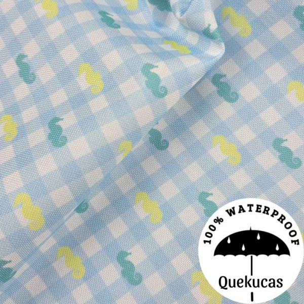 IMPERMEABLE CANVAS PARADISE BEACH AZUL