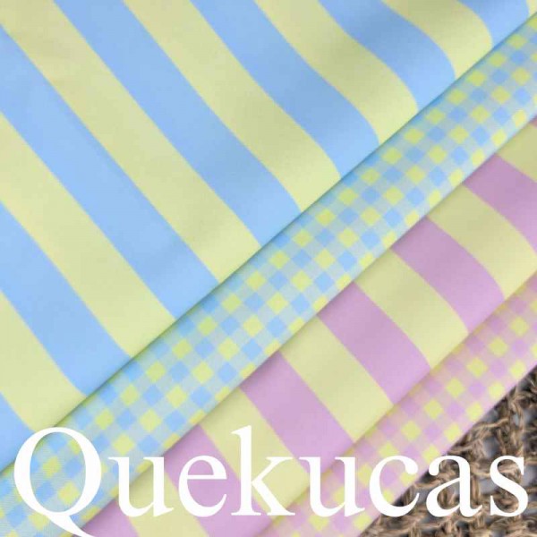 IMPERMEABLE CANVAS VICHY BICOLOR AZUL/AMARILLO