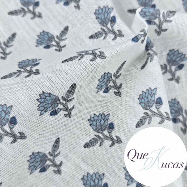 ECOFIL FLOR MITJANA RAYAS AZUL 2