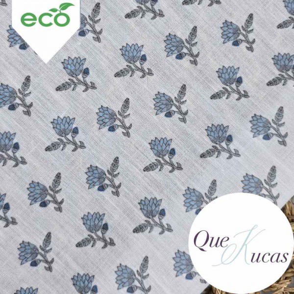 ECOFIL FLOR MITJANA RAYAS AZUL