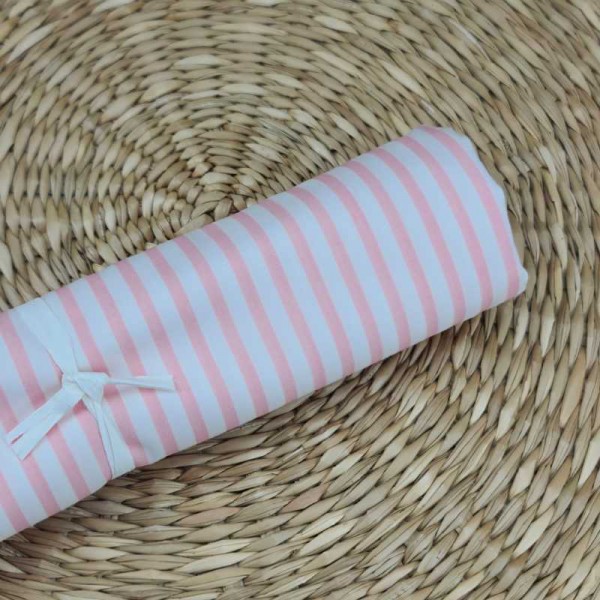 50CM POPELIN RAYAS LIAN ROSA