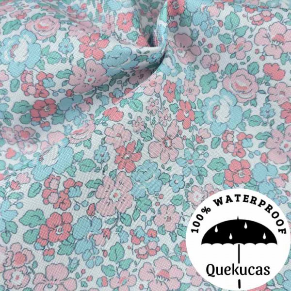 IMPERMEABLE CANVAS FLOR INÉS BUBBLEGUM