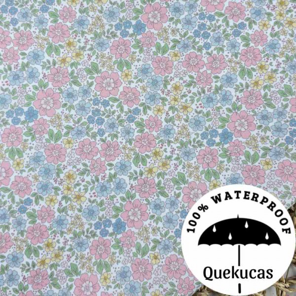 IMPERMEABLE CANVAS FLOR VALERY PINK