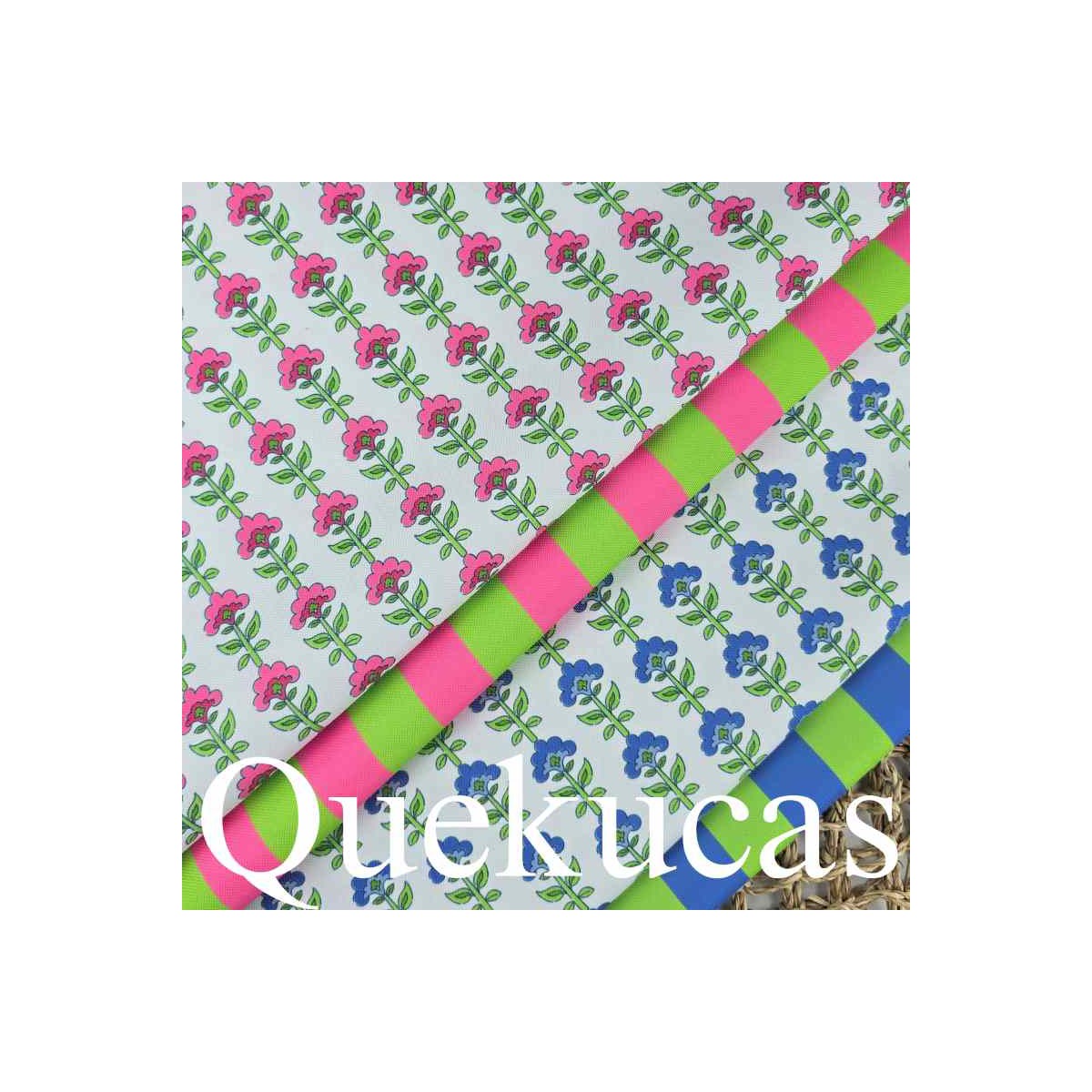 IMPERMEABLE CANVAS RAYAS MALIBÚ ROSA/LIMA