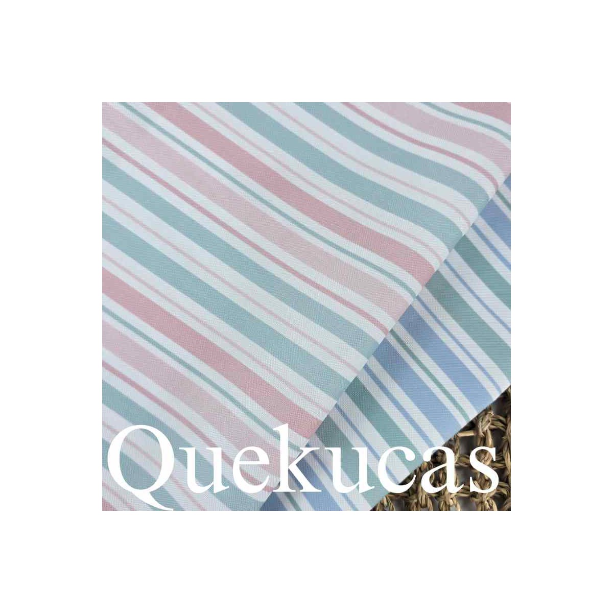 IMPERMEABLE CANVAS RAYAS MÍA ROSA