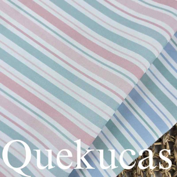 IMPERMEABLE CANVAS RAYAS MÍA ROSA