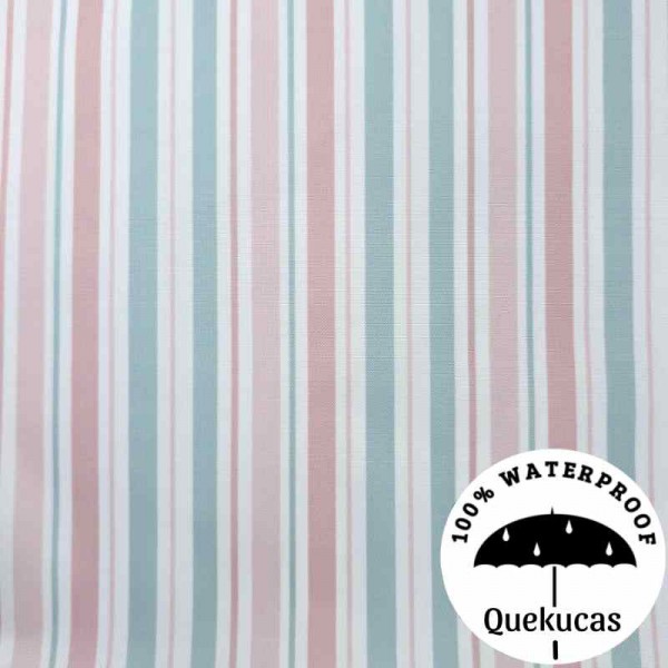 IMPERMEABLE CANVAS RAYAS MÍA ROSA 2