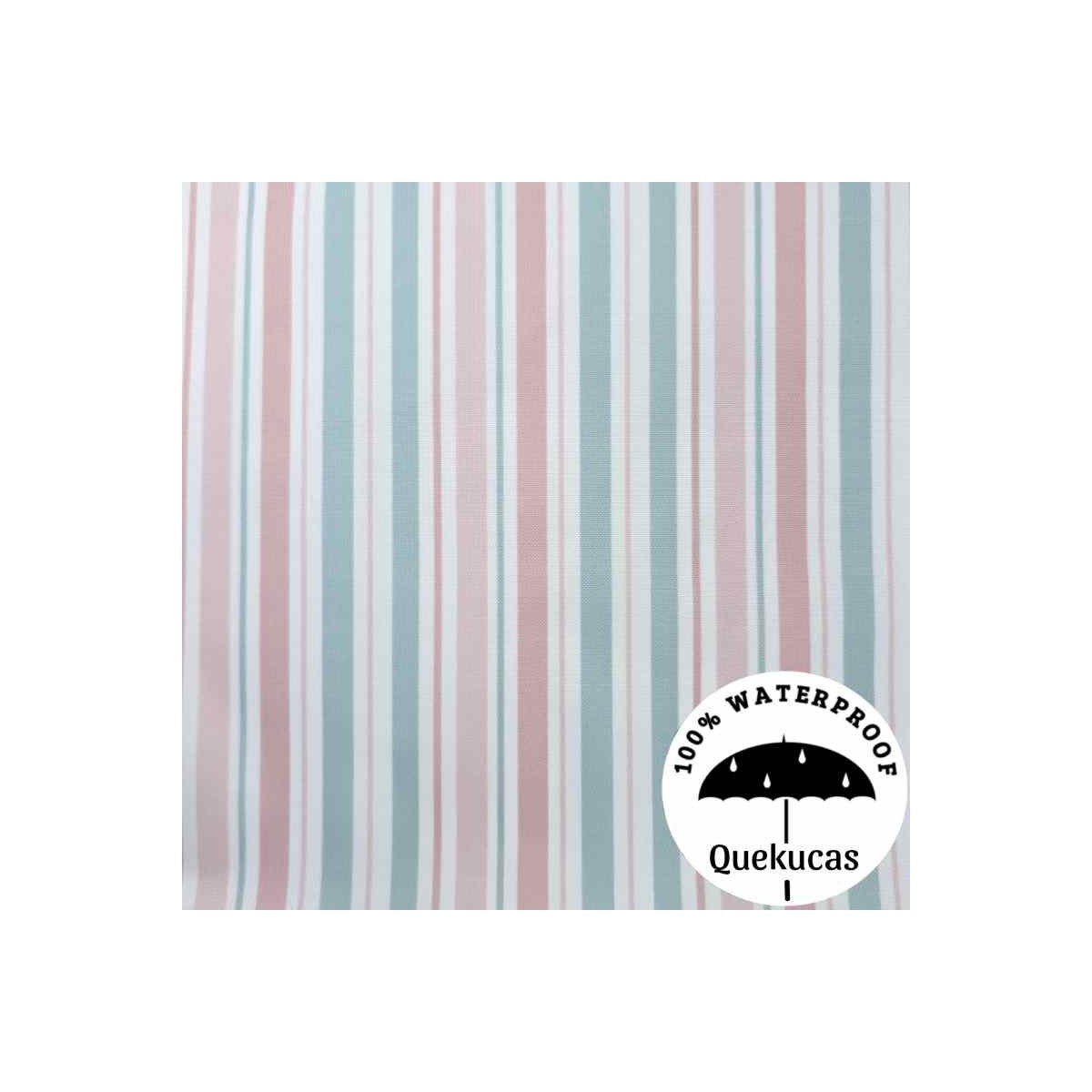 IMPERMEABLE CANVAS RAYAS MÍA ROSA
