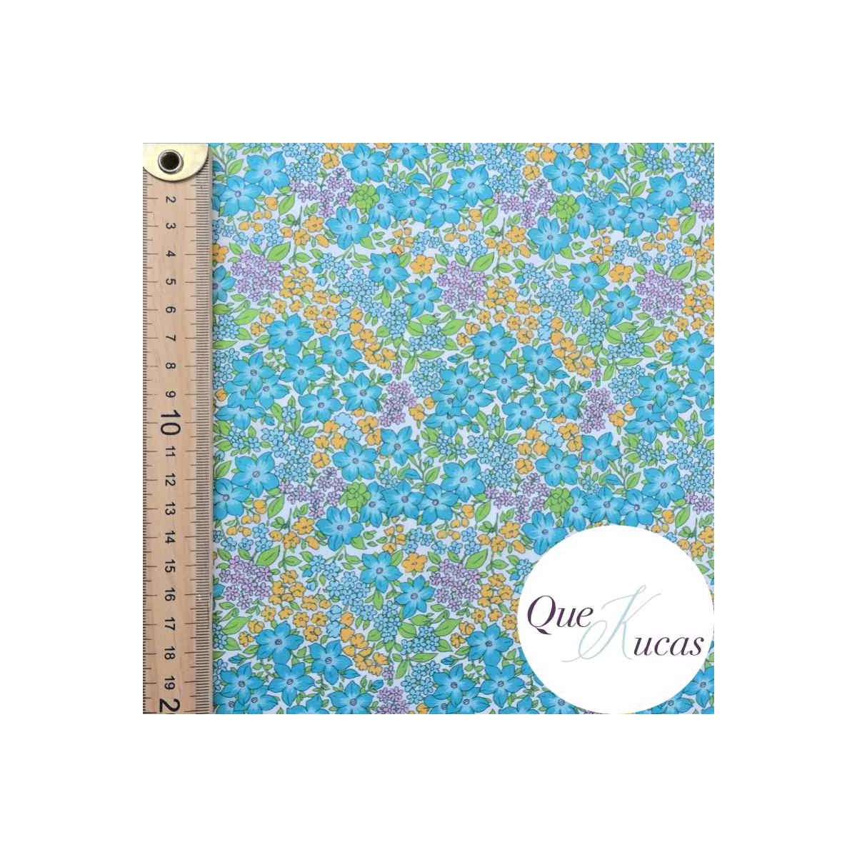 POPELÍN FLORES CASSANDRA TURQUESA