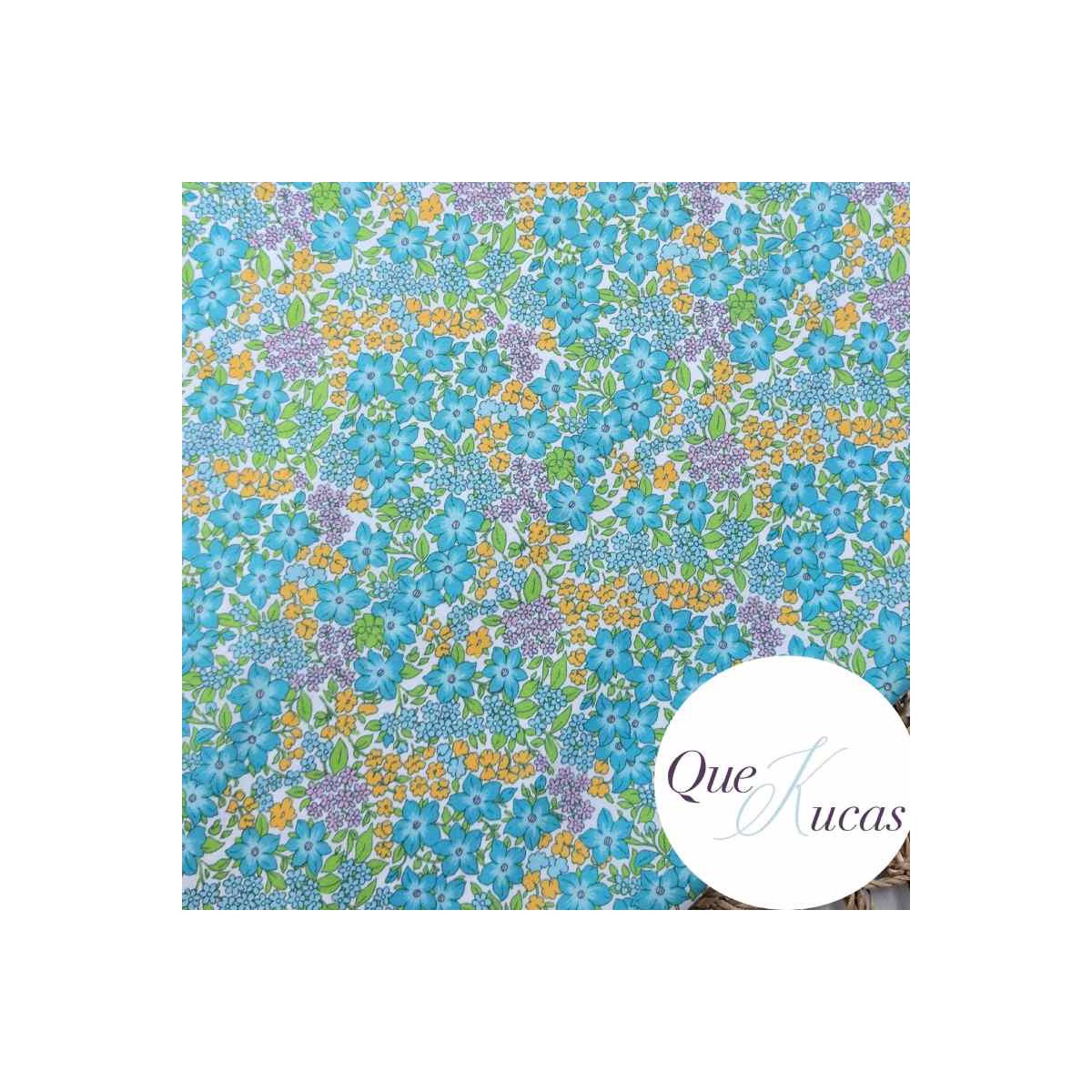 POPELÍN FLORES CASSANDRA TURQUESA