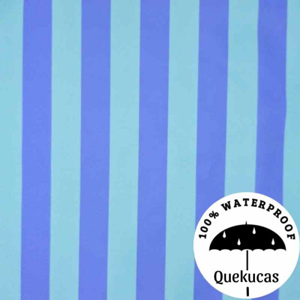 IMPERMEABLE CANVAS RAYAS MALIBU AZUL PROVENZA/AQUA 2