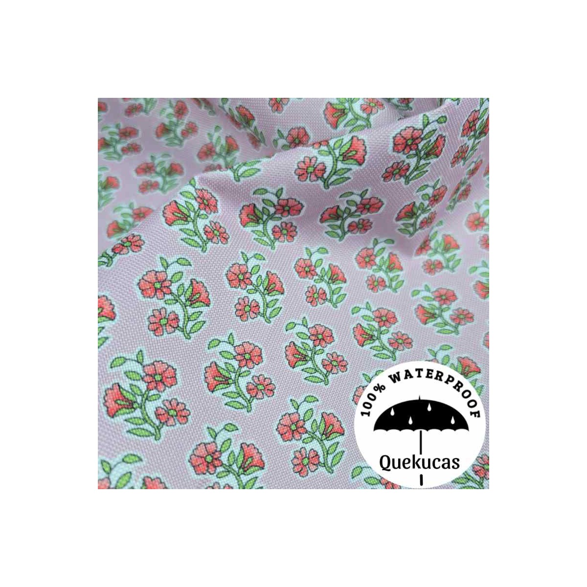 IMPERMEABLE CANVAS FLOR LOTUS ROSA/ROJO