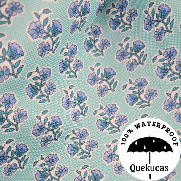 IMPERMEABLE CANVAS FLOR LOTUS AZUL PROVENZA 2