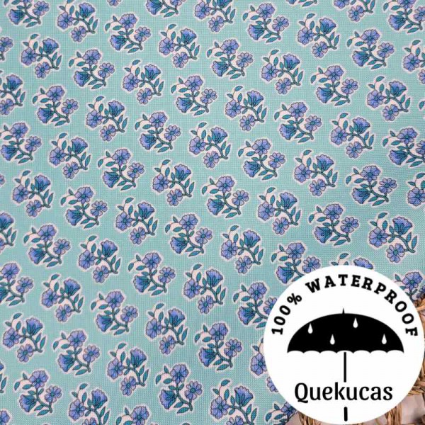 IMPERMEABLE CANVAS FLOR LOTUS AZUL PROVENZA