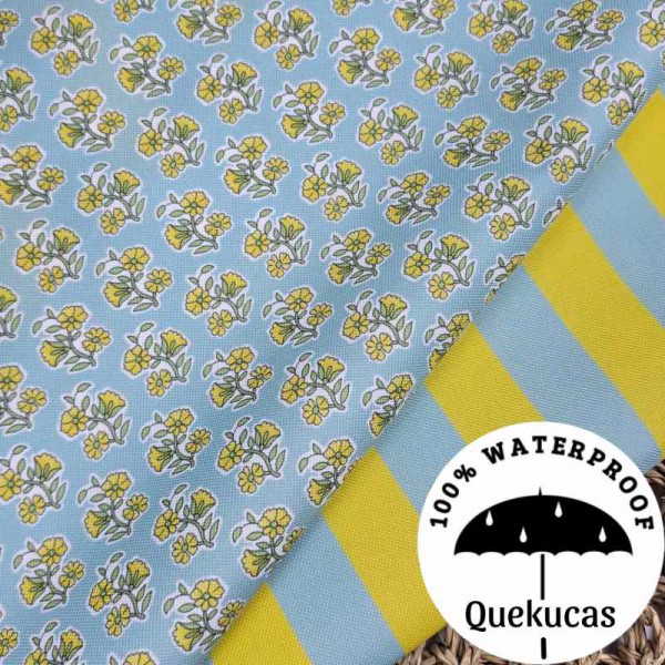 IMPERMEABLE CANVAS FLOR LOTUS LIMONADA