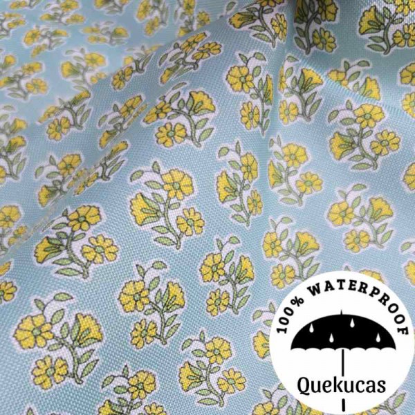 IMPERMEABLE CANVAS FLOR LOTUS LIMONADA 2