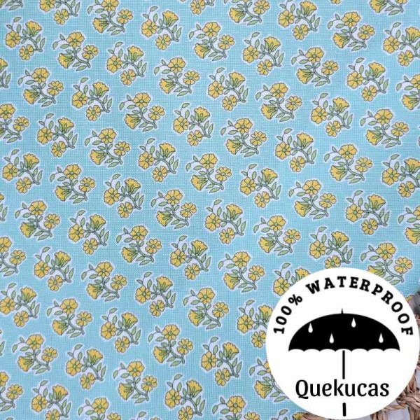 IMPERMEABLE CANVAS FLOR LOTUS LIMONADA