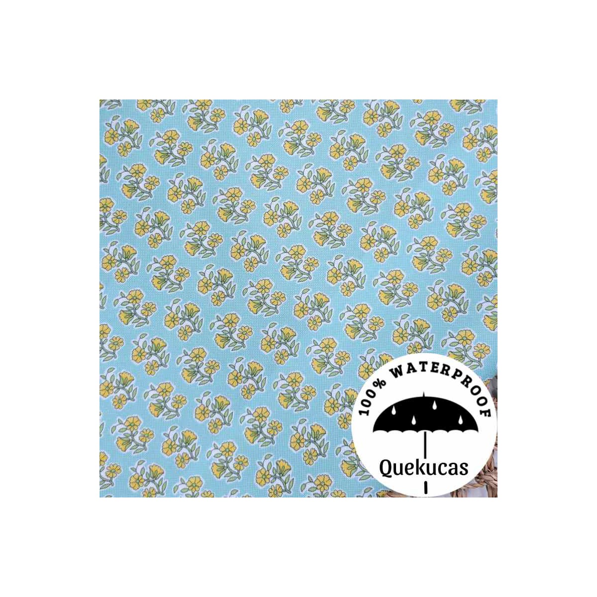 IMPERMEABLE CANVAS FLOR LOTUS LIMONADA